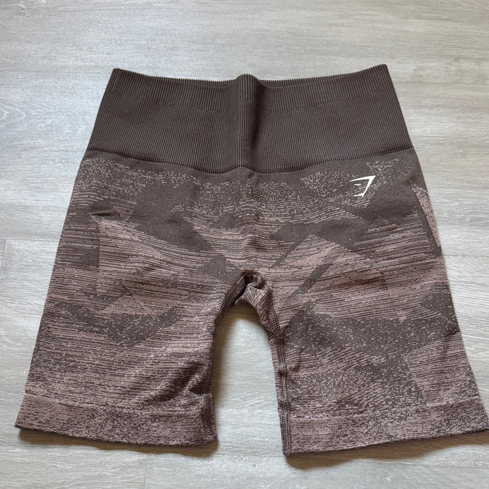 Gymshark brown marbled shorts size medium